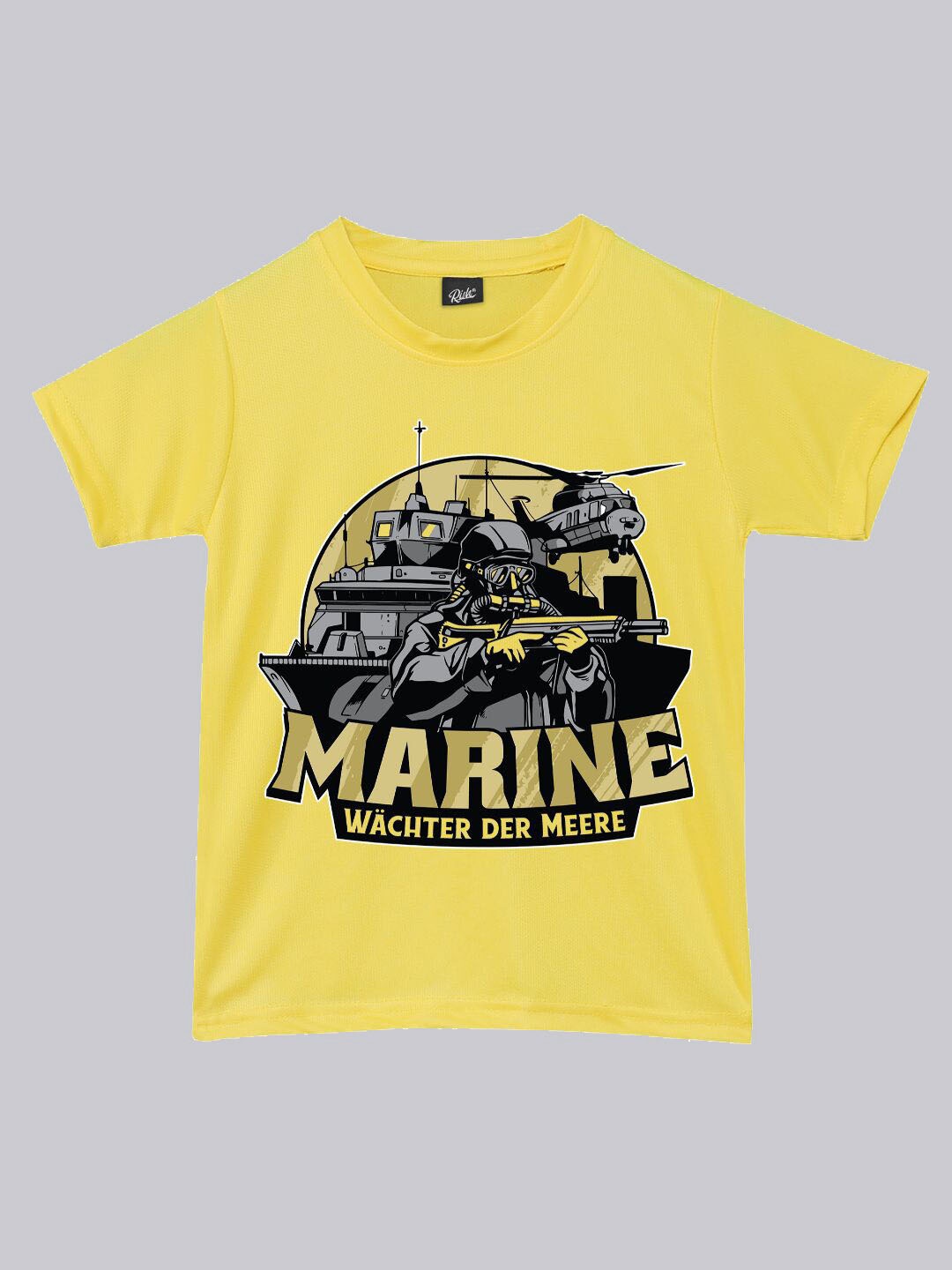 

RISH Boys Graphic Printed Dry Fit T-shirt, Yellow