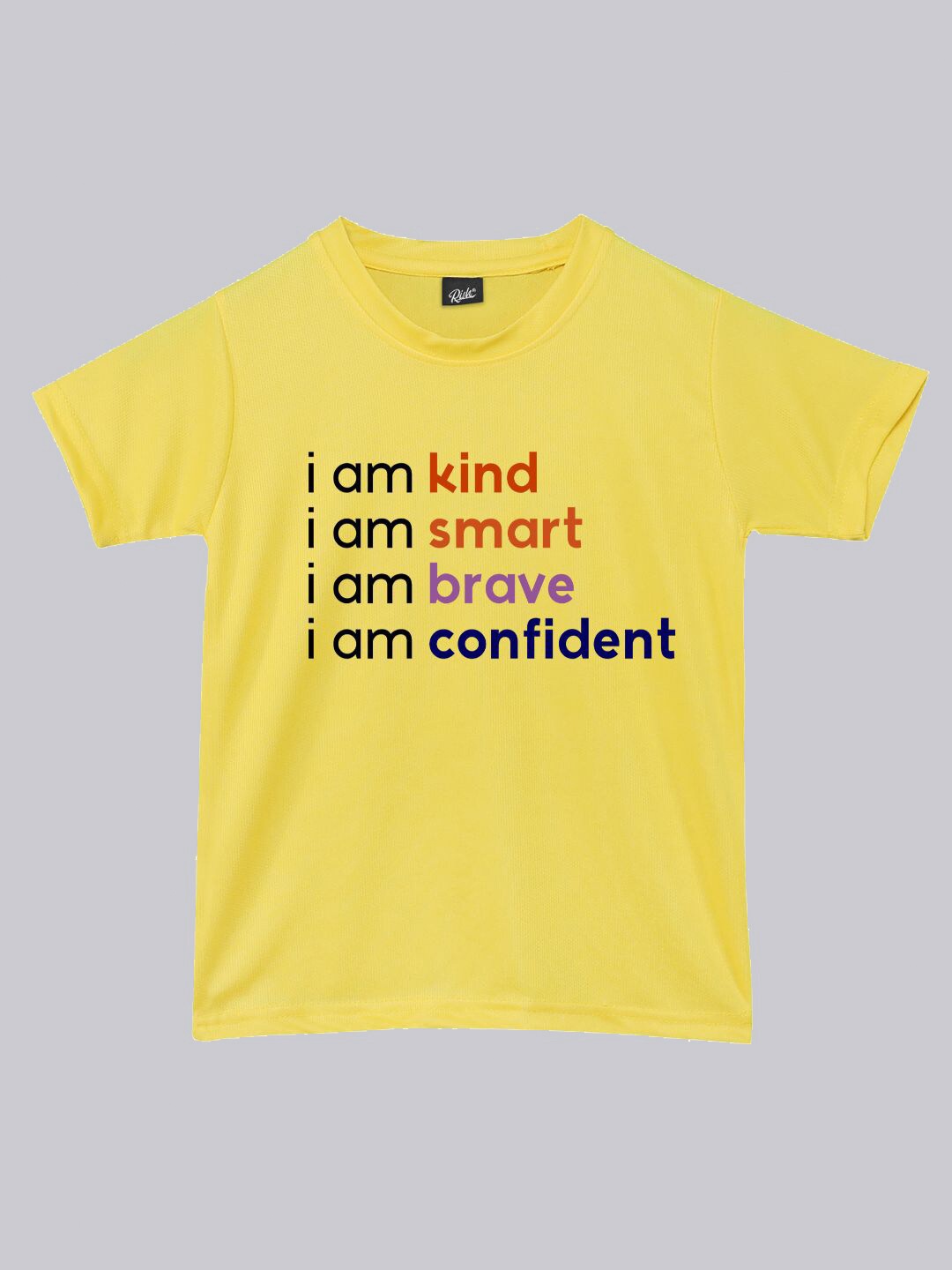 

RISH Kids Printed Loose Dry Fit Round Neck Short Sleeves T-shirt, Yellow