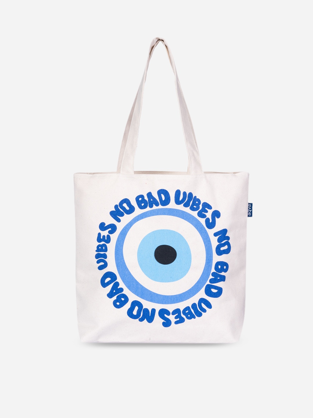 

AQVA Typography Printed Shopper Tote Bag, White