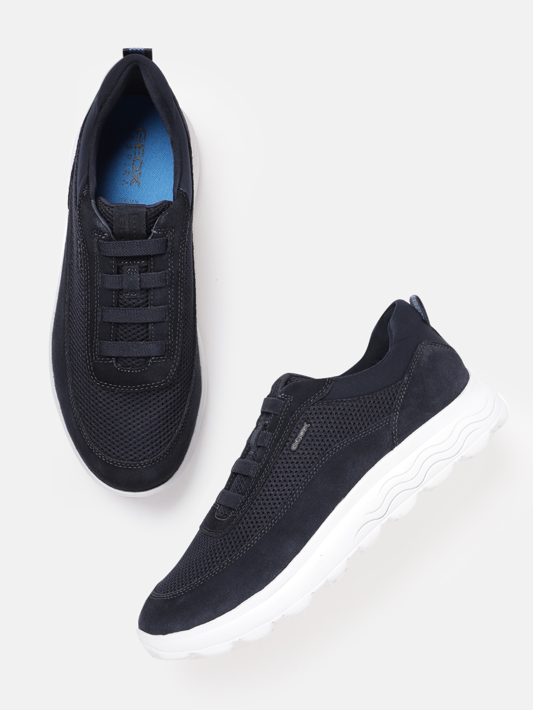 

Geox Men Perforations Leather Sneakers, Navy blue
