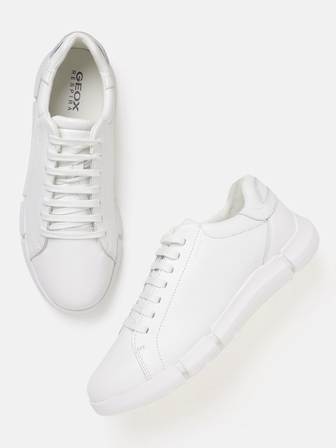 

Geox Men Leather Sneakers, White