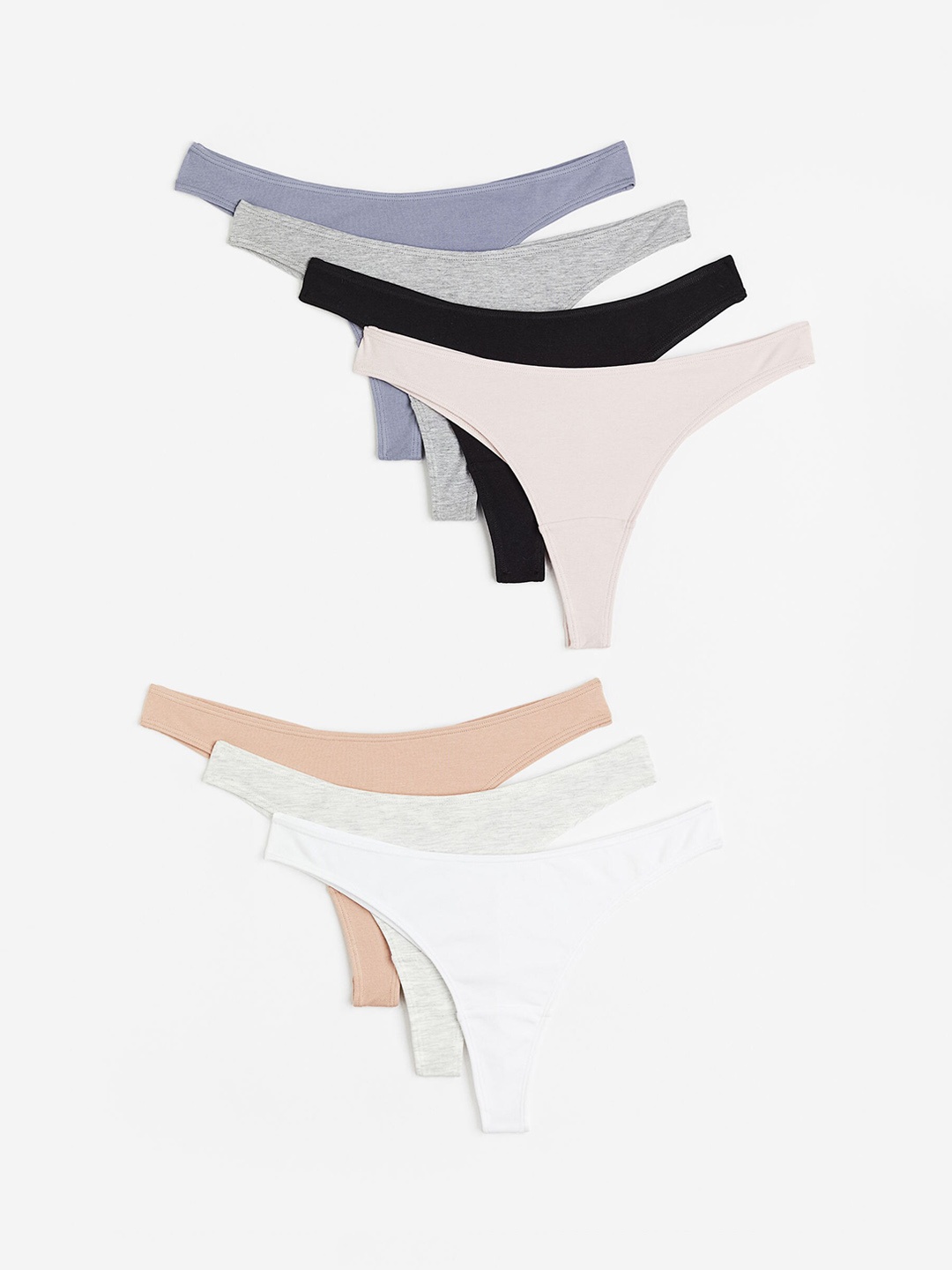 

H&M Women 7-Pack Jersey Brazilian Briefs 1171667002, Beige