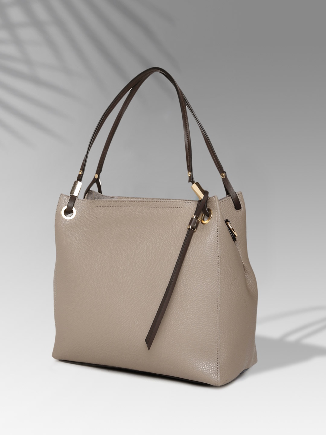 

Mast & Harbour Taupe Solid Shoulder Bag, Grey