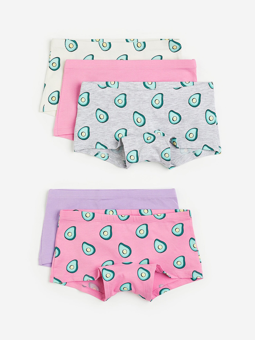 

H&M Girls 5-Pack Cotton Boxers 0561307090, Grey