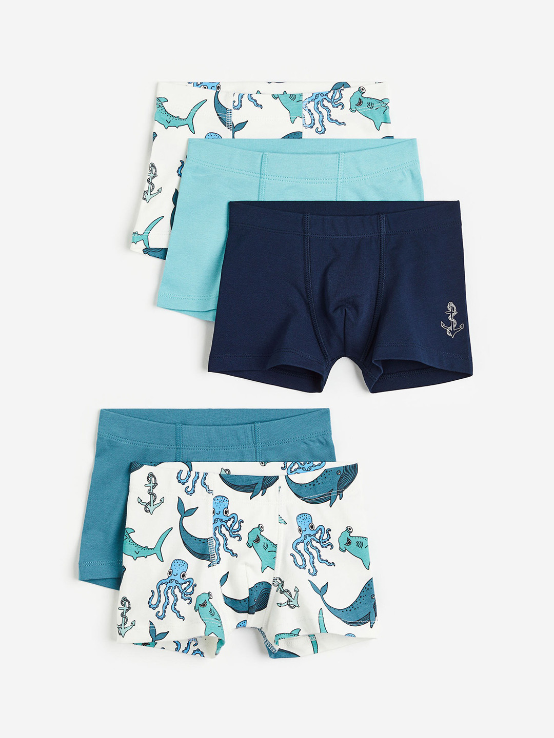

H&M Boys 5-Pack Boxer Shorts 1010214010, Blue
