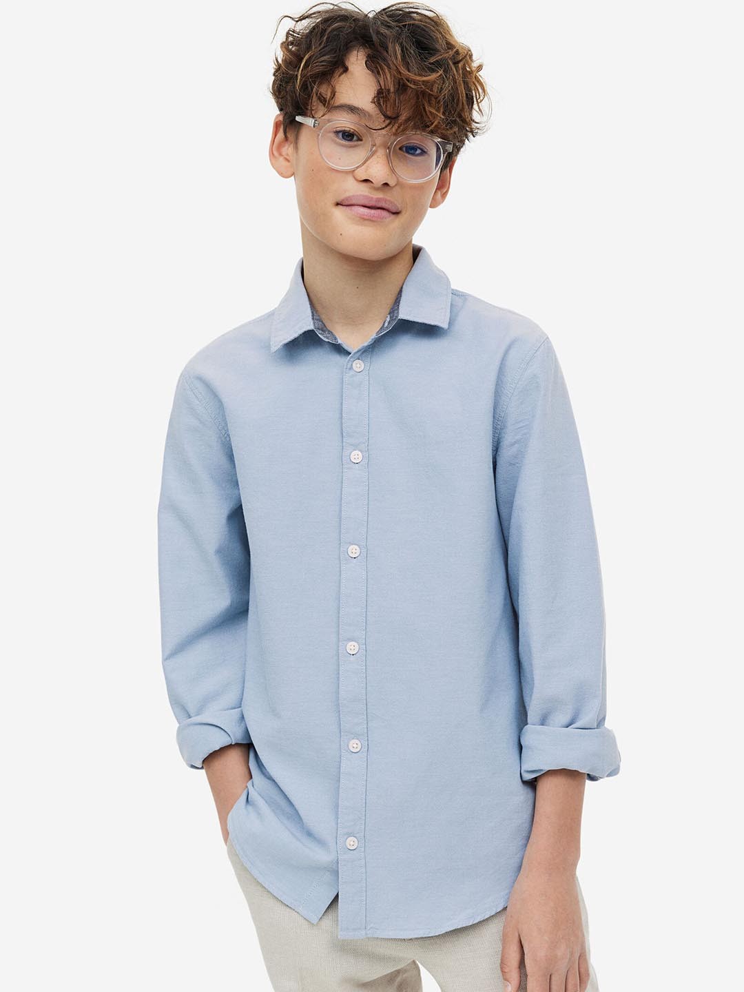 

H&M Boys Cotton Shirt, Blue