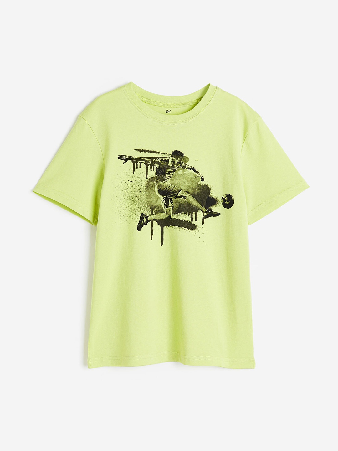 

H&M Boys Printed Pure Cotton T-shirt, Yellow