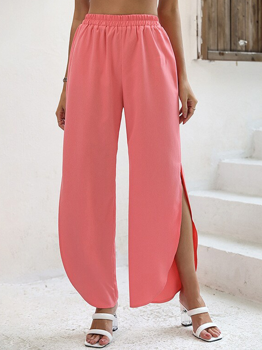 

BoStreet Women Loose Fit Trousers, Pink