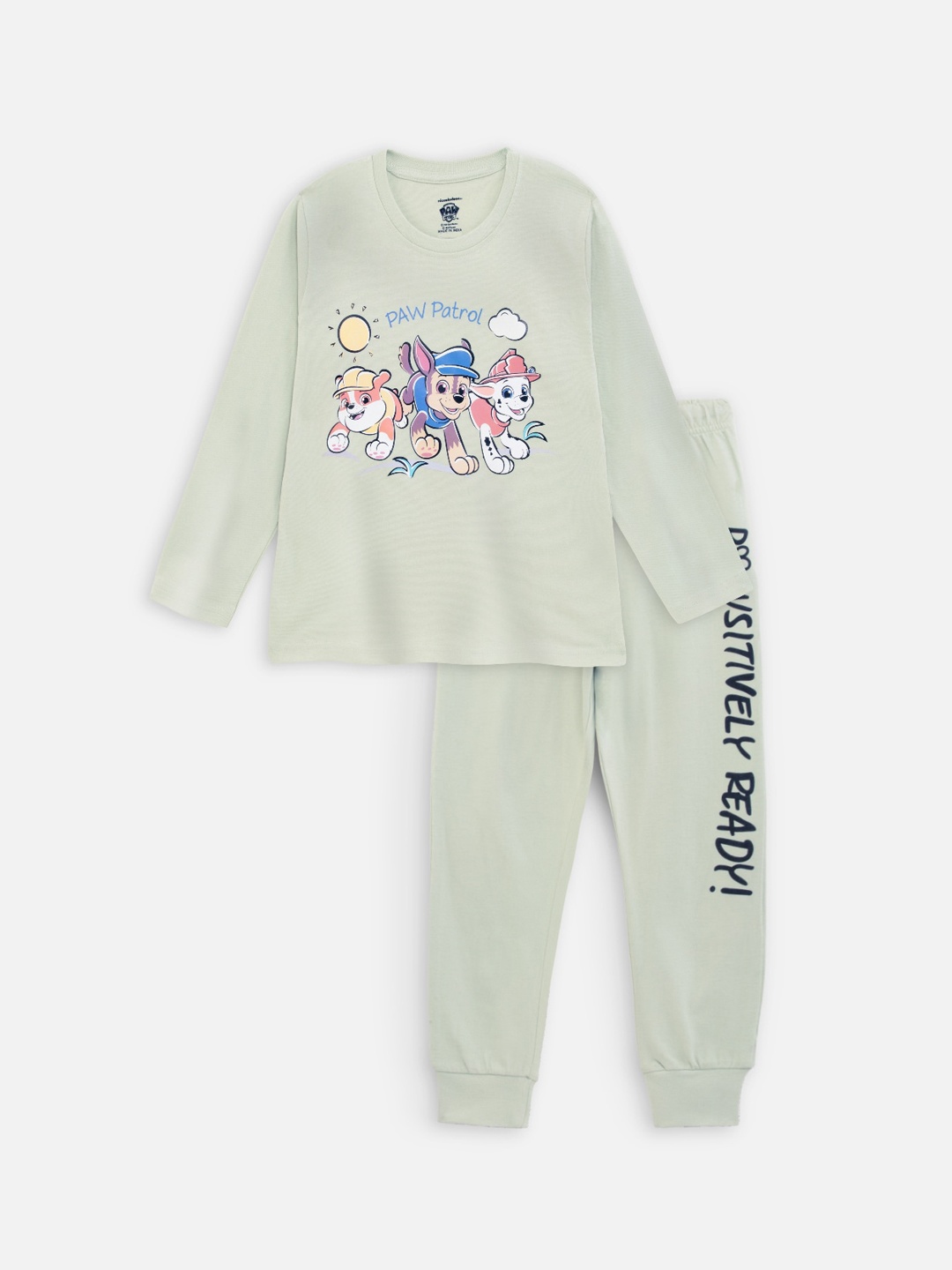 

Nap Chief Kids Paw Patrol Printed Pure Cotton Night Suit, Green