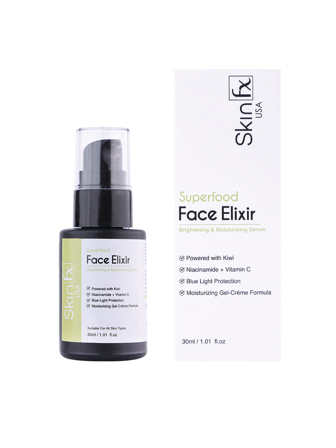 

Skin Fx Superfood Kiwi Infused Face Elixir Serum 30 ml, Transparent