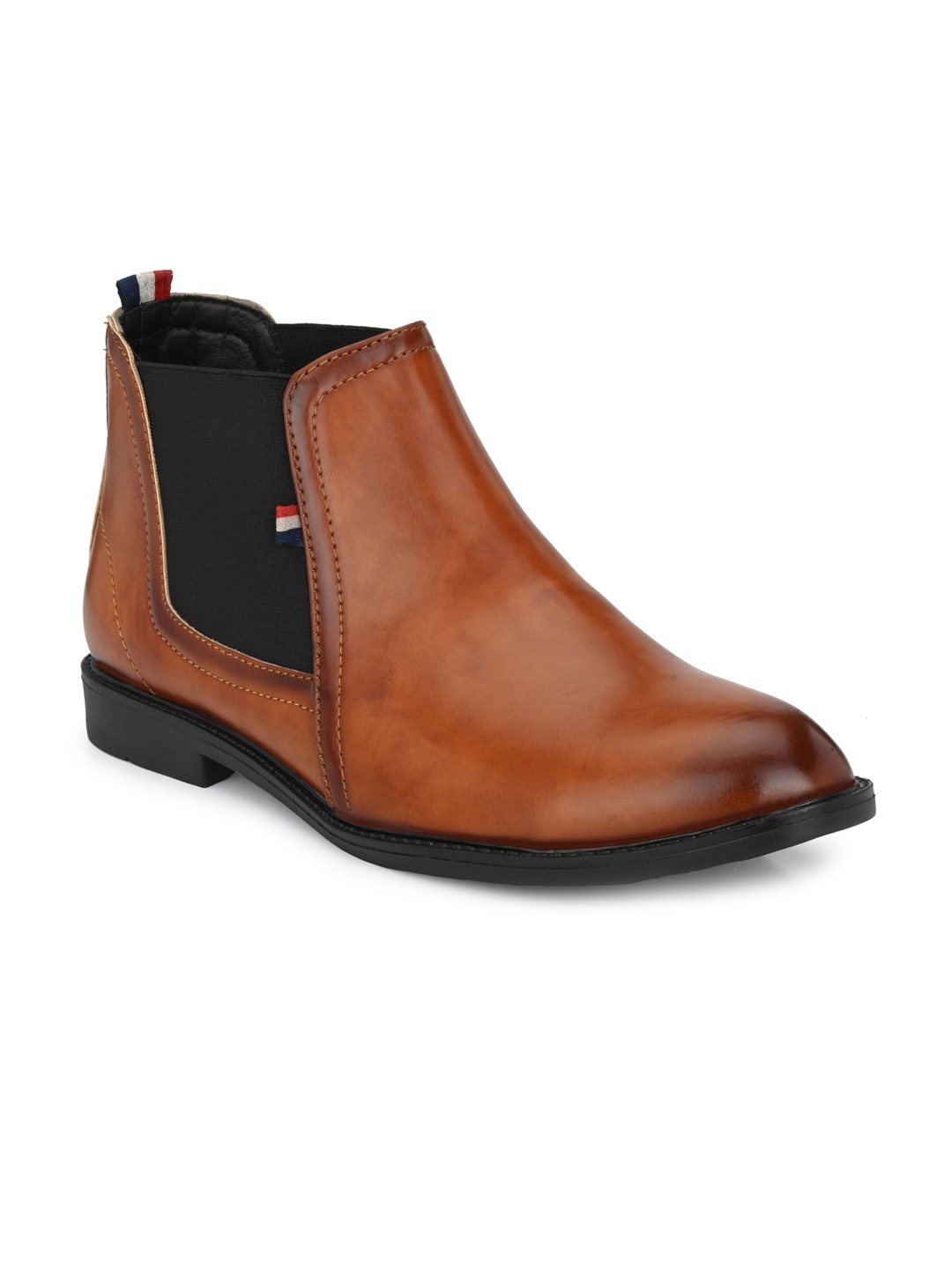 

FOXYFOOT Men Mid-Top Lightweight Chelsea Boots, Tan
