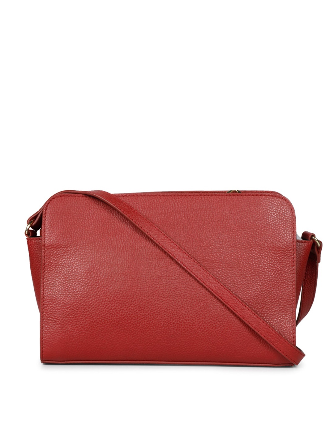 

Saint G Textured Leather Structured Sling Bag, Red