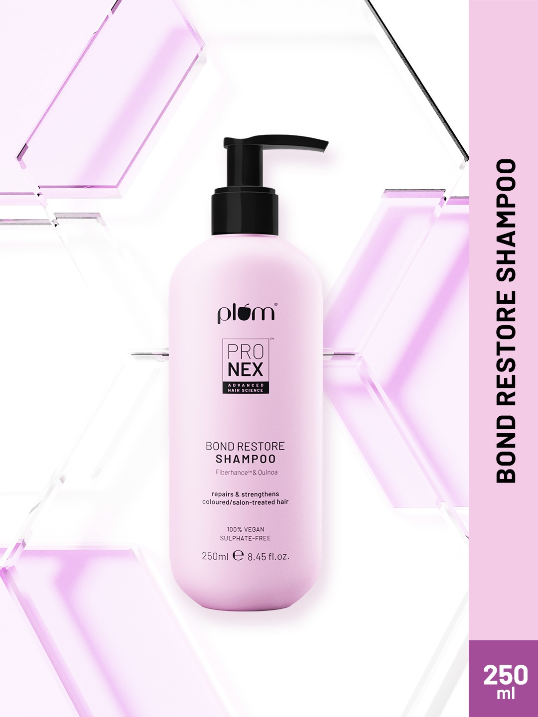 

Plum ProNexTM Bond Restore Vegan Shampoo with Fiberhance & Quinoa - 250 ml, Purple