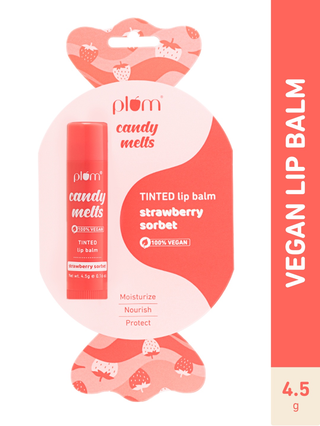 

Plum Candy Melts Strawberry Sorbet Tinted Lip Balm 4.5 g, Pink