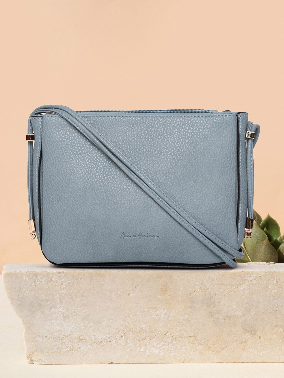 

Mast & Harbour Blue Solid Sling Bag