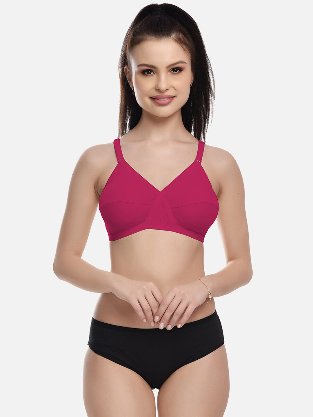 

FIMS Women Cotton Mid-Rise Lingerie Set, Pink