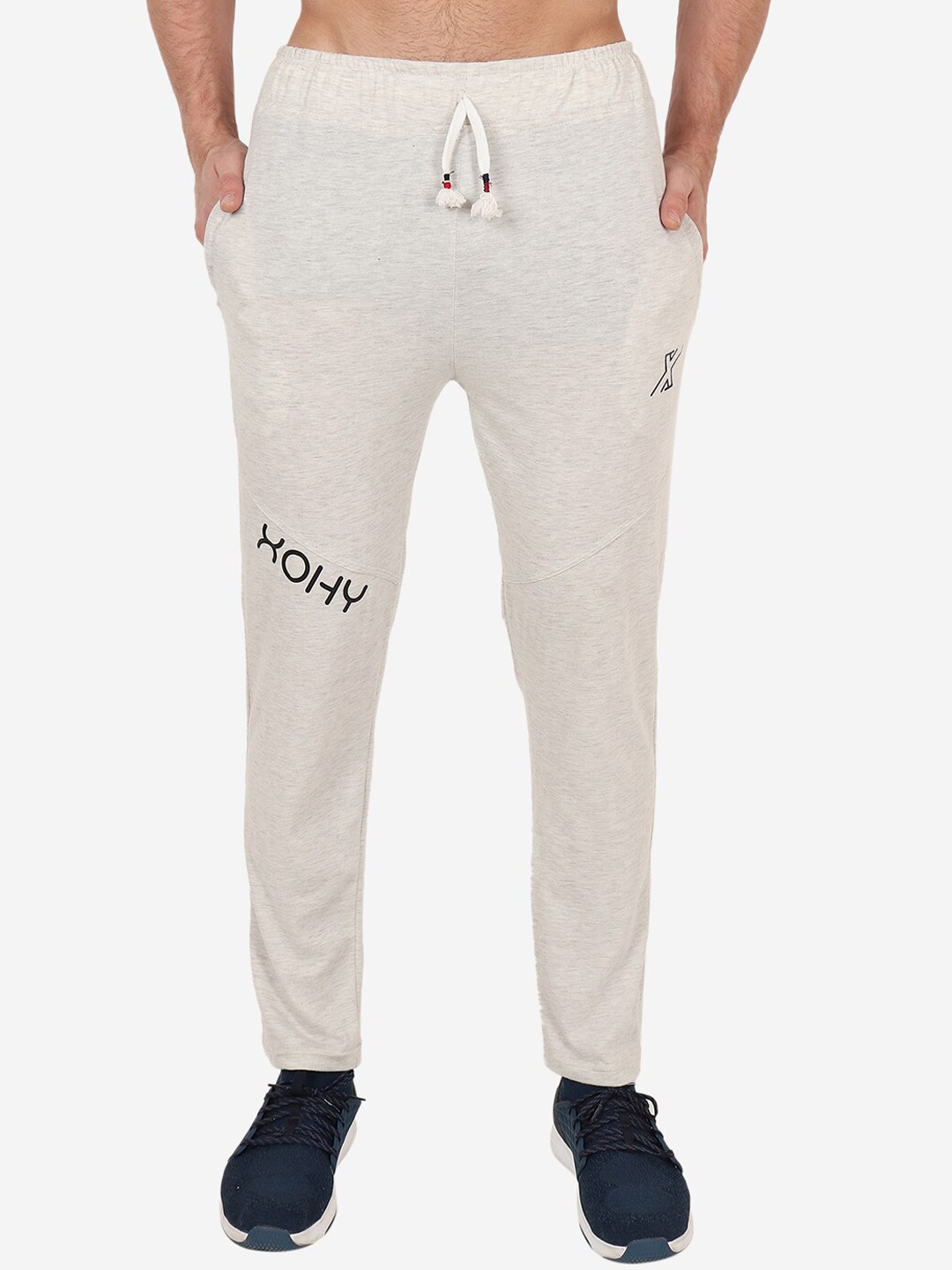 

Xohy Men Cotton Track Pants, Off white