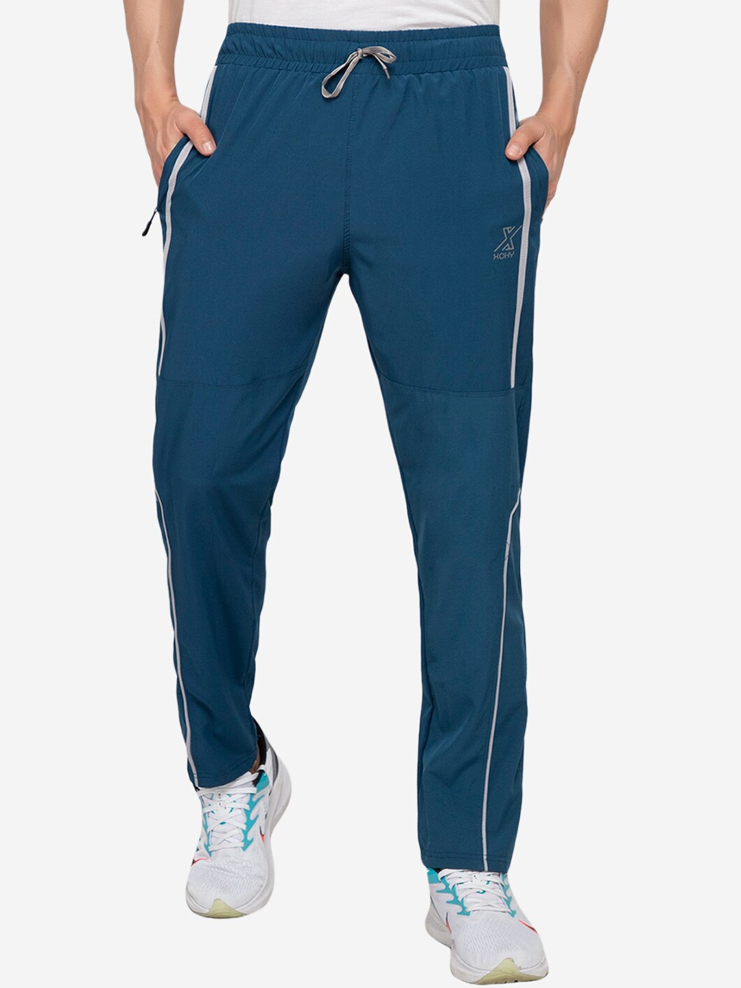 

Xohy Men Mid-Rise Track Pants, Blue