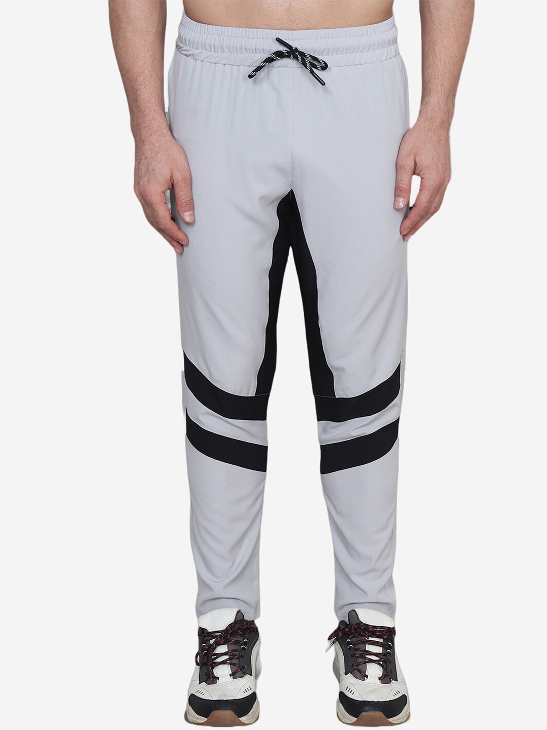 

Xohy Men Colourblocked Track Pants, Grey