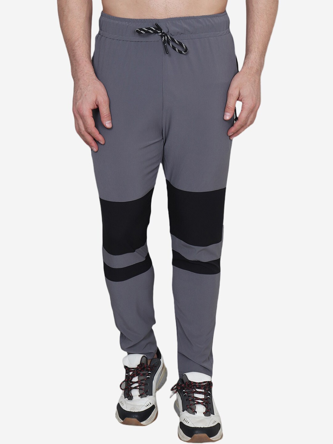 

Xohy Men Colourblocked Track Pant, Grey
