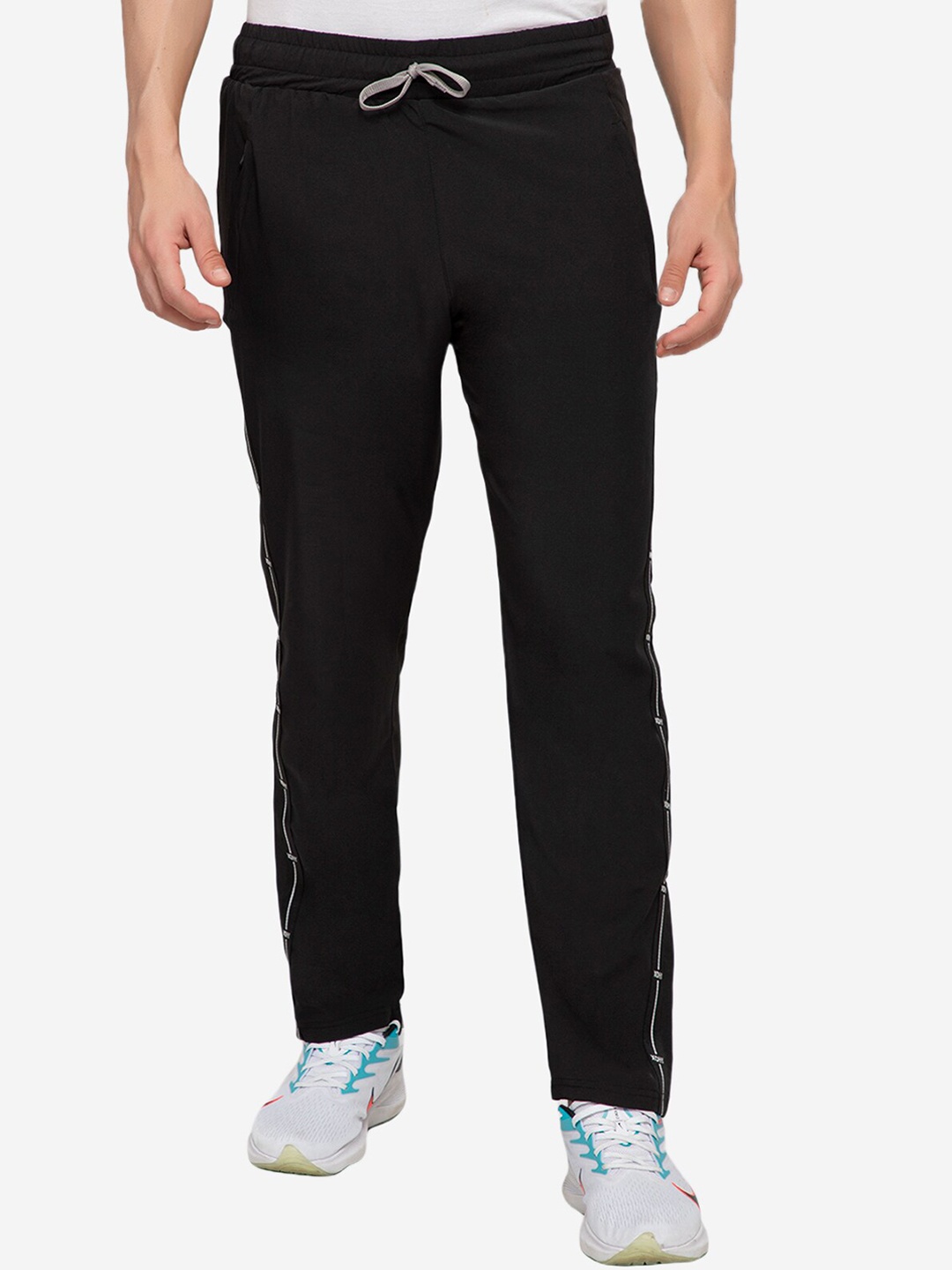 

Xohy Men Side Stripes Track Pants, Black