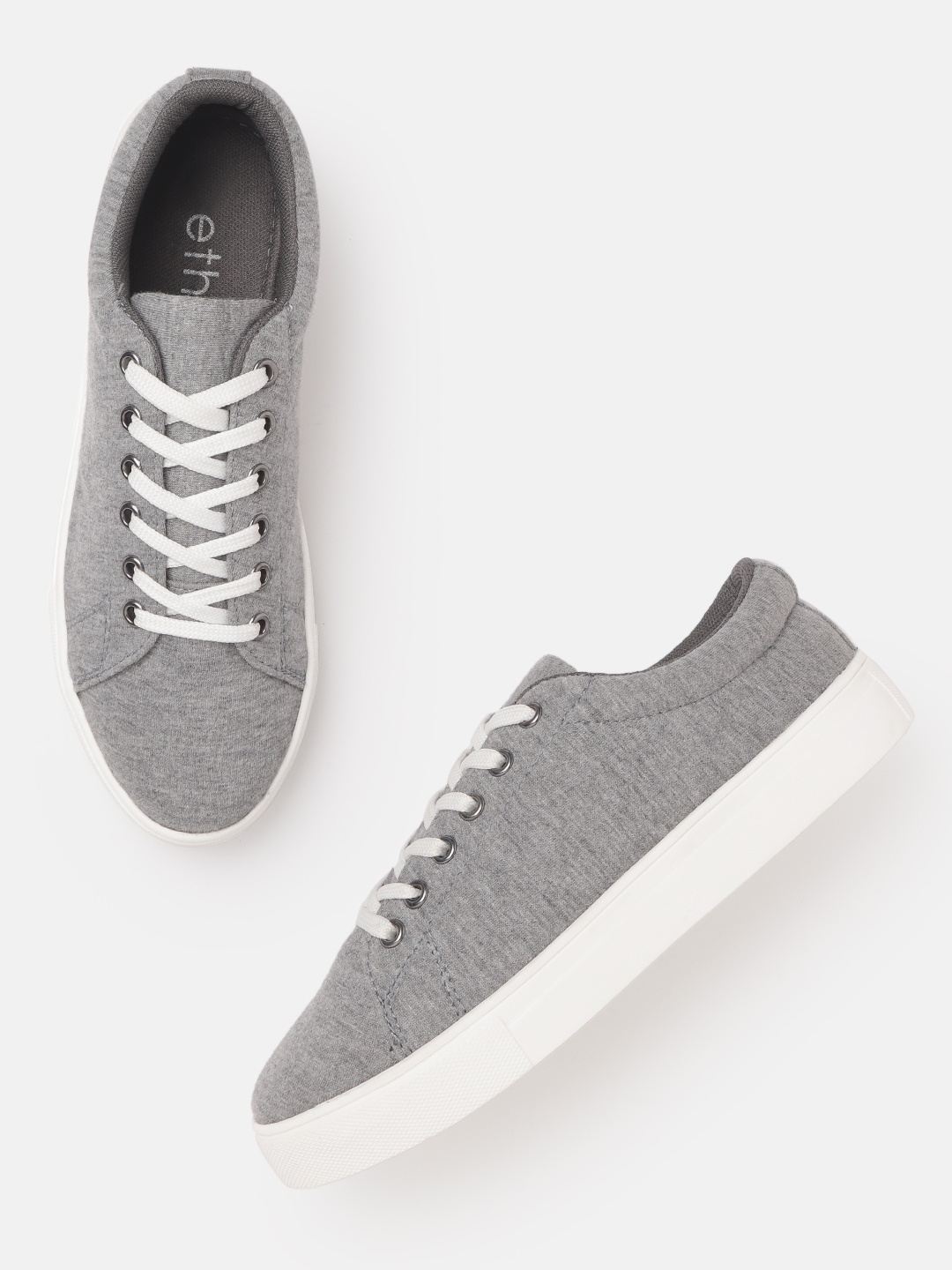 

ether Women Grey Melange Solid Sneakers