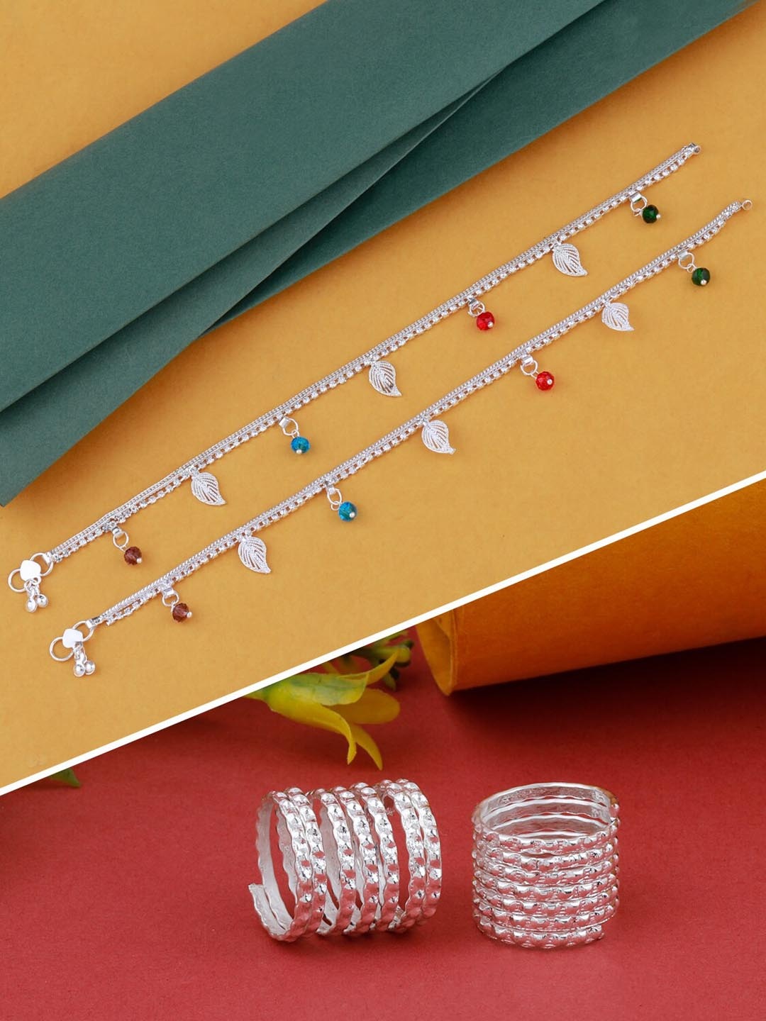 

Silver Shine Silver-Plated Anklets & Toe-Rings