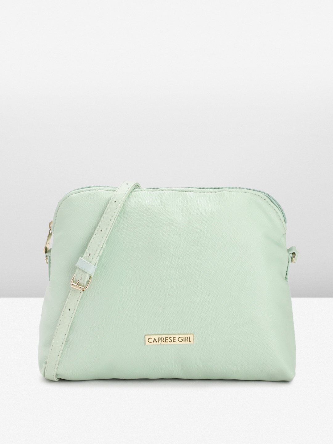 

Caprese Leather Structured Sling Bag, Green