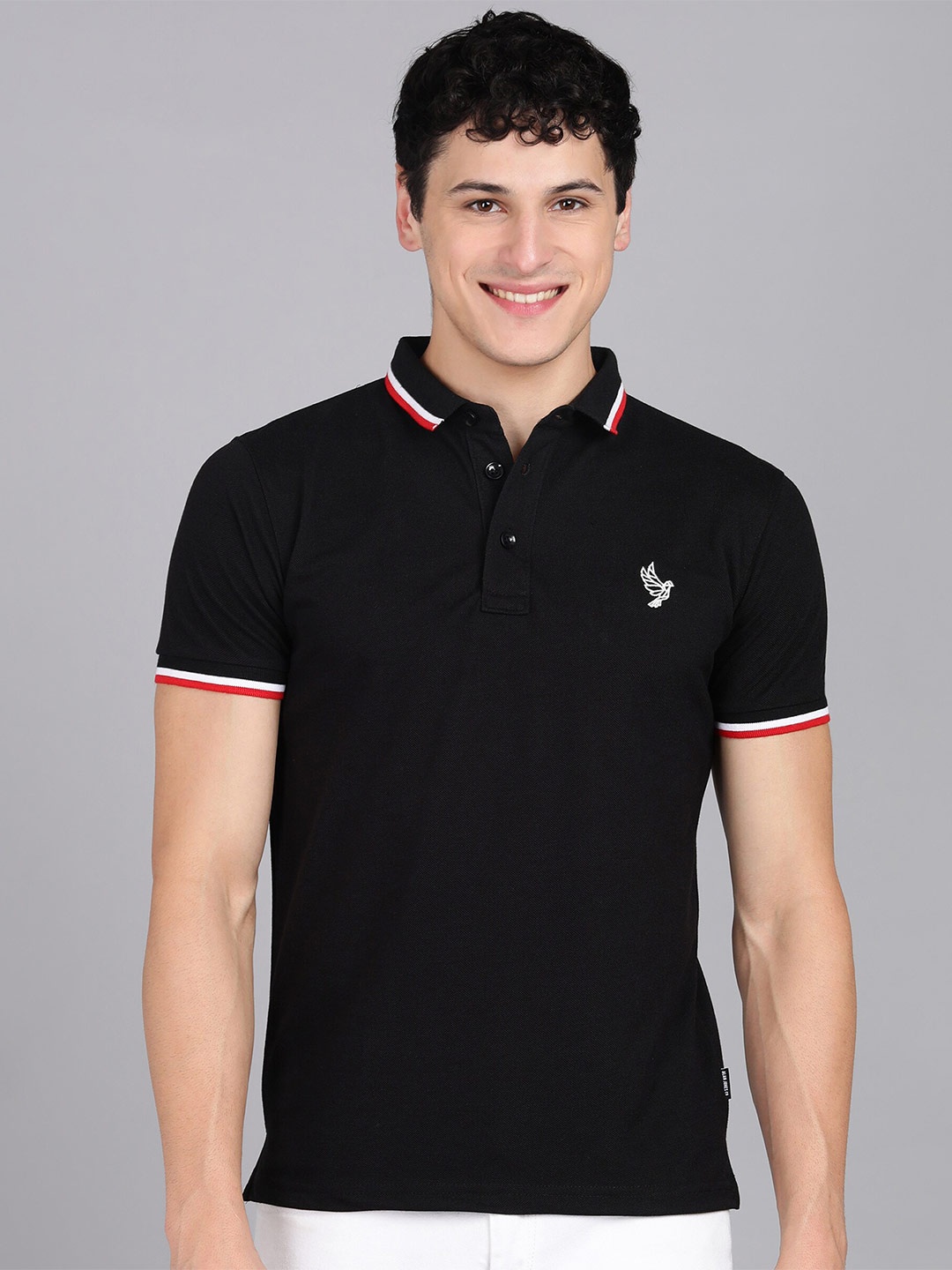 

Alan Jones Polo Collar Slim Fit T-Shirt, Black