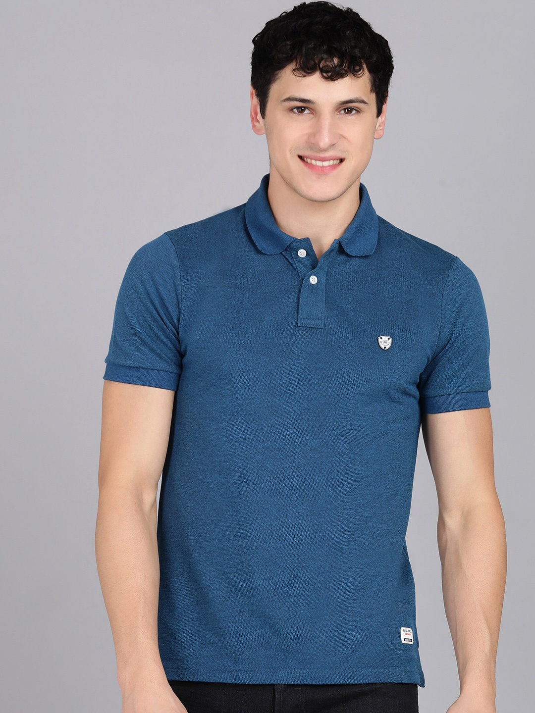 

Alan Jones Polo Collar Slim Fit T-shirt, Navy blue