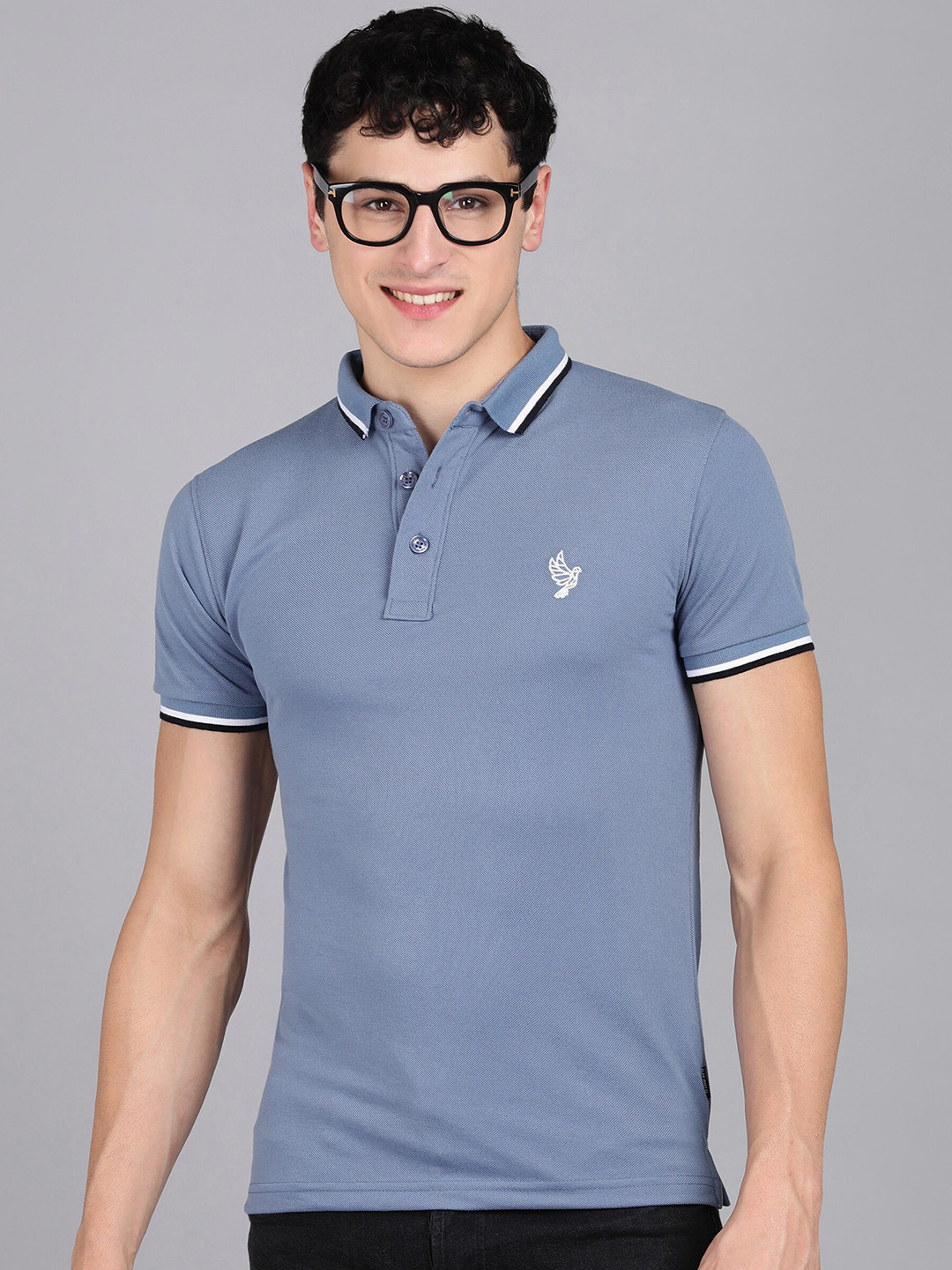

Alan Jones Polo Collar Slim Fit T-Shirt, Blue