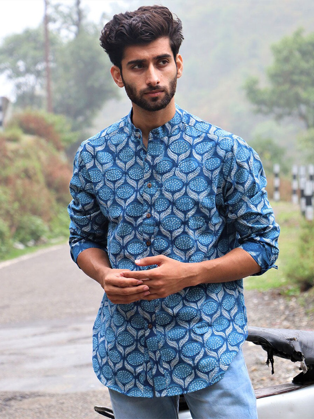 

Chidiyaa Standard Floral Printed Casual Shirt, Blue