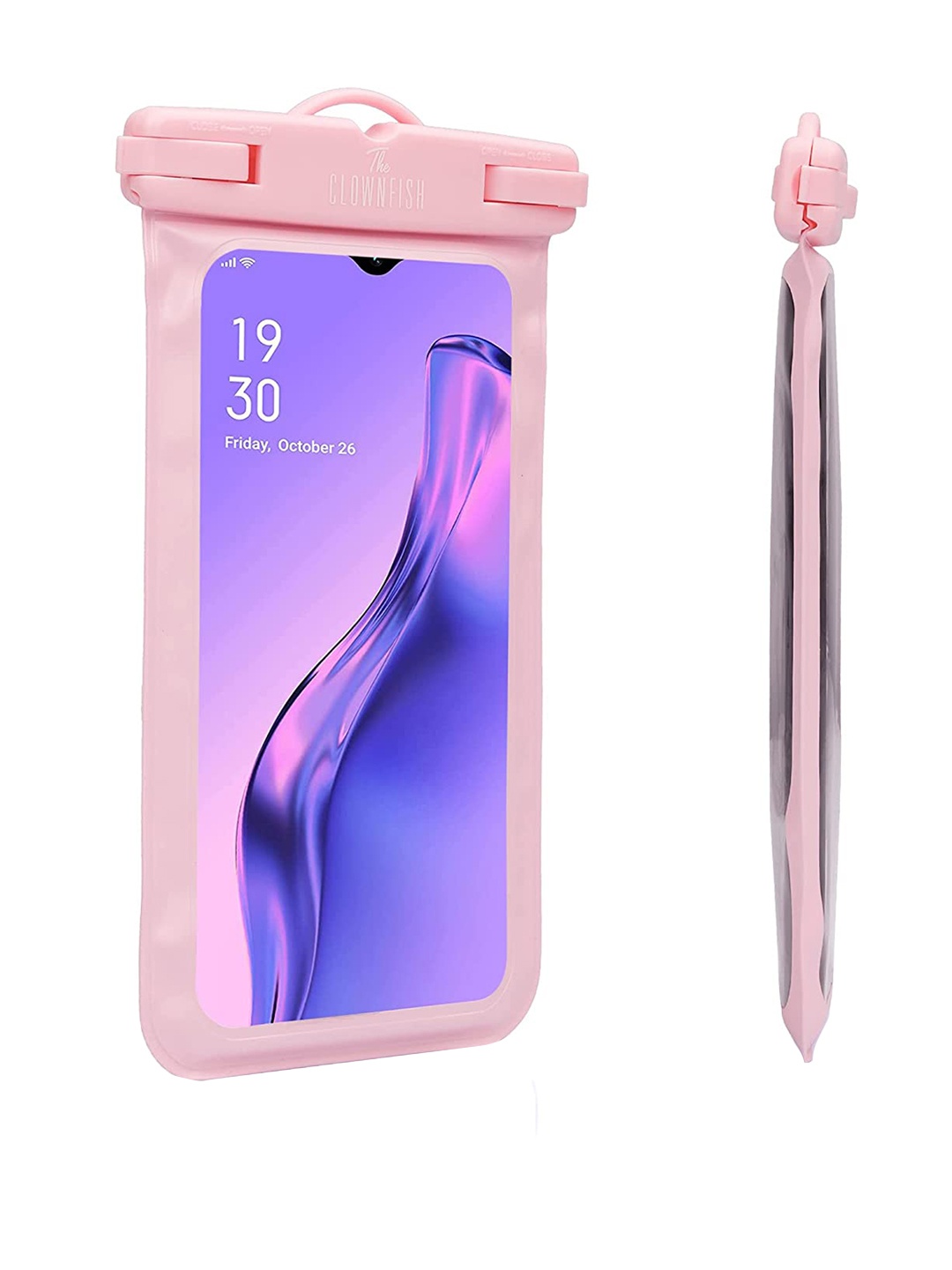 

THE CLOWNFISH Waterproof Cellphone Case Rain Protection Dry Bag, Pink