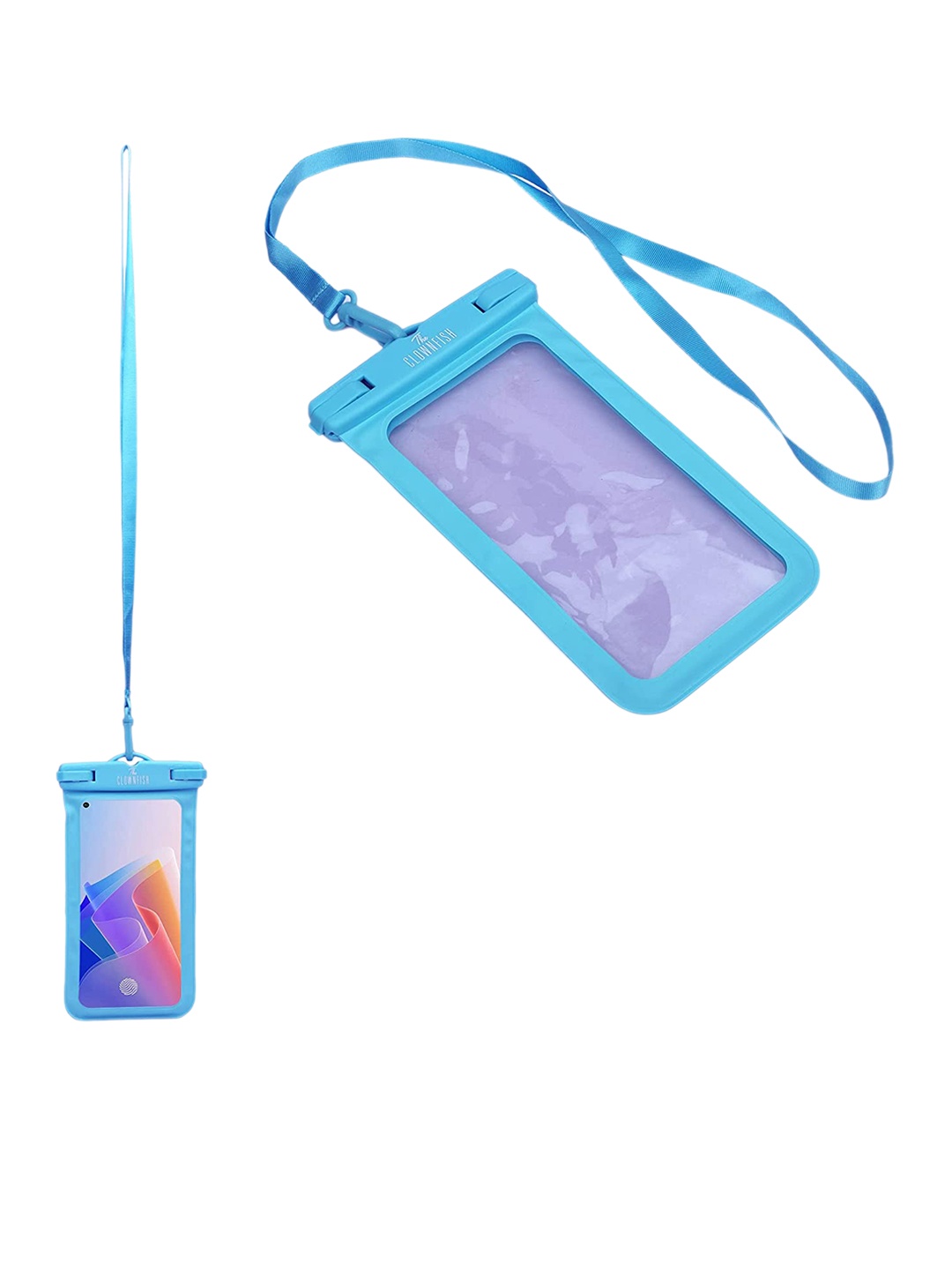 

THE CLOWNFISH Waterproof Rain Protection Mobile Pouch, Blue