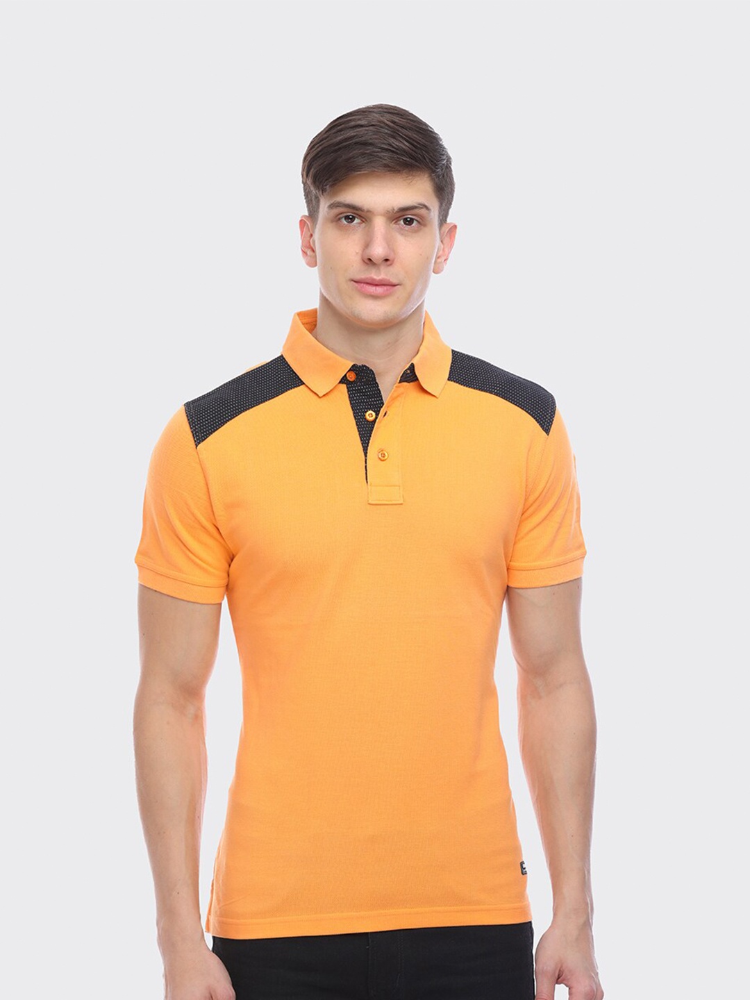 

LEAD & RIDE Polo Collar Cotton T-Shirt, Yellow