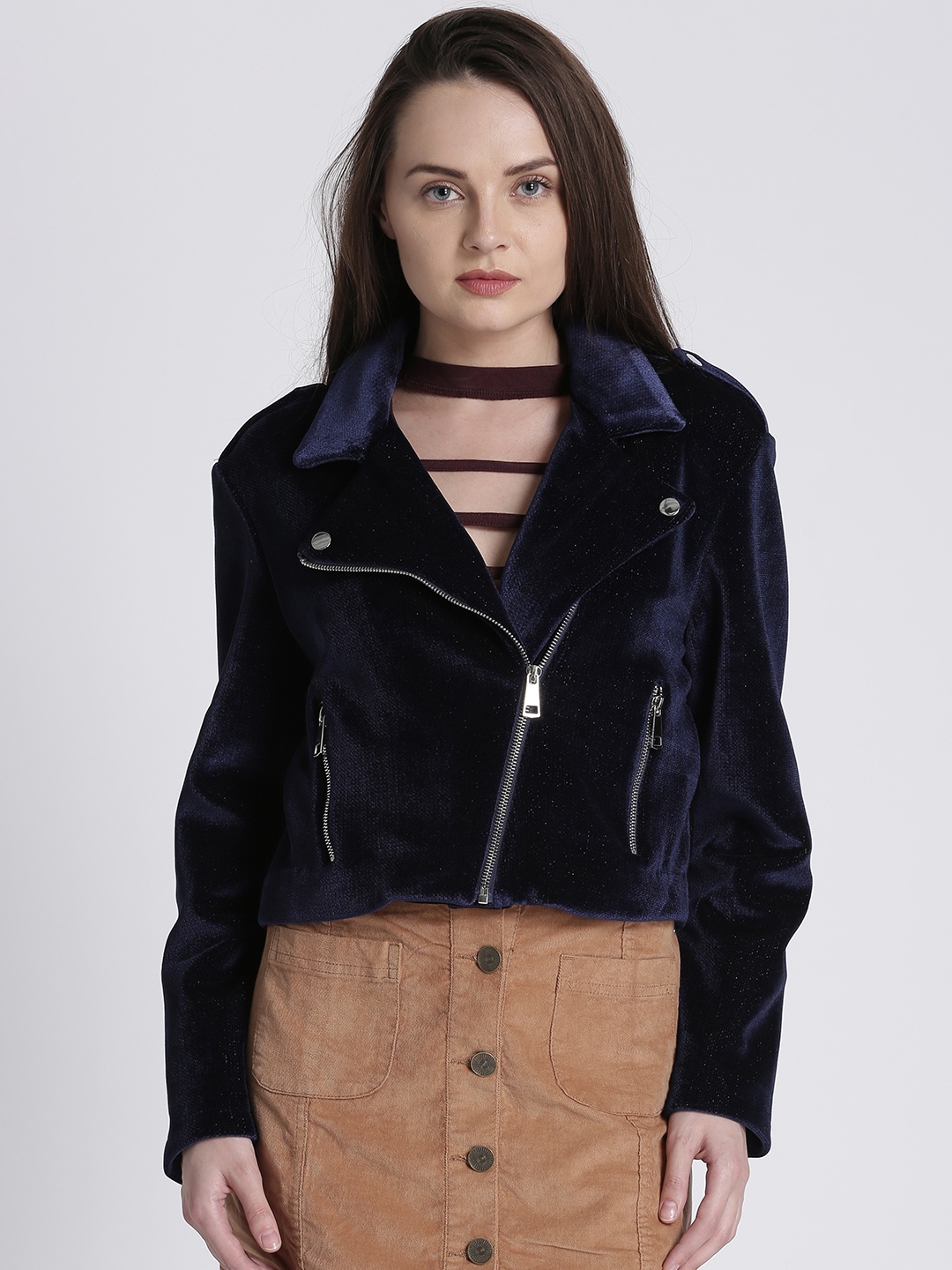 

Splash Women Navy Tailored Jacket, Navy blue
