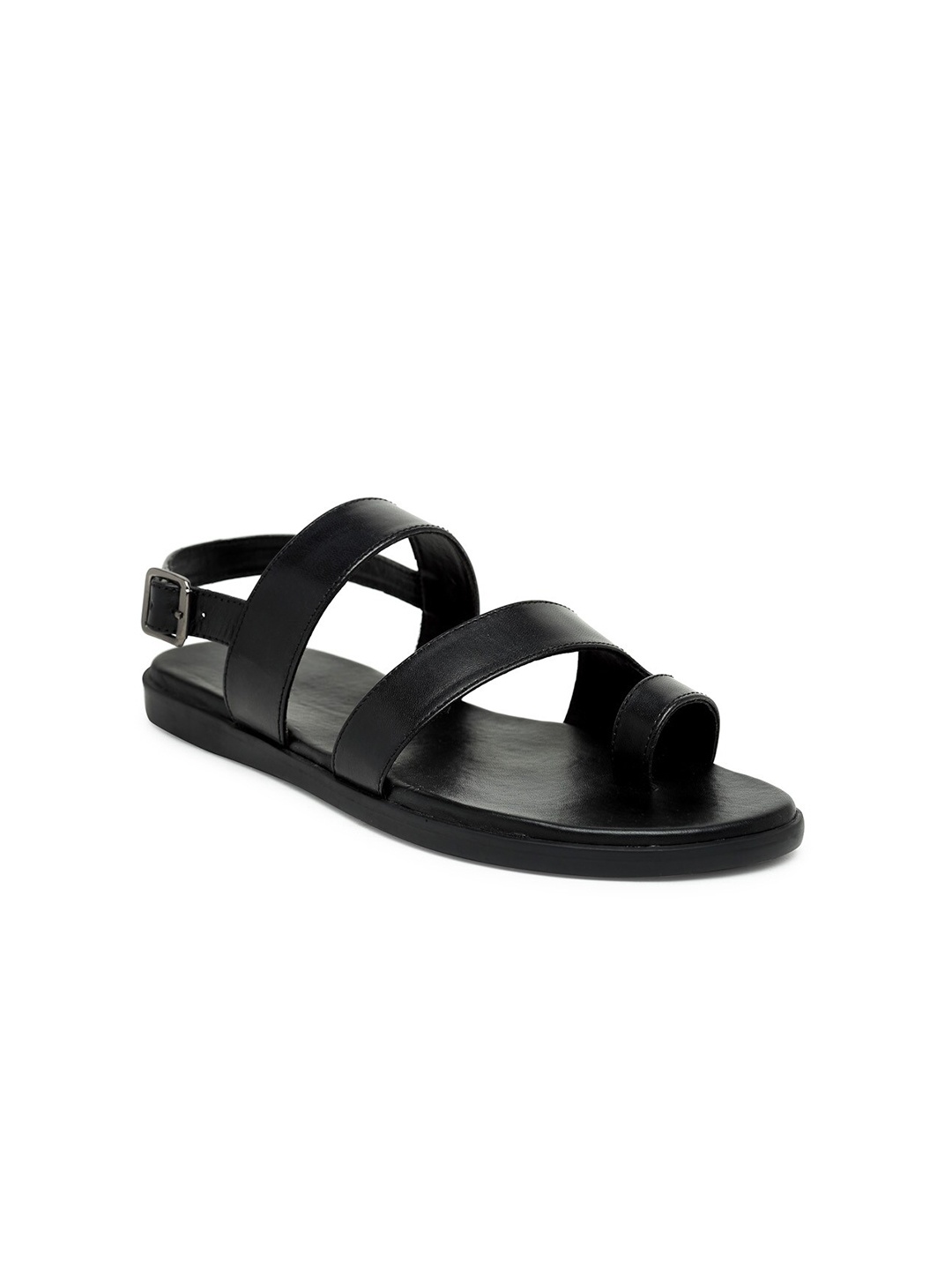 

BEAVER Men Leather Comfort Sandals, Black