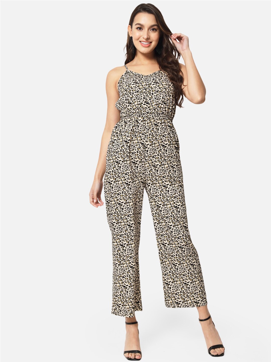 

ALL WAYS YOU Animal Printed Basic Jumpsuit, Cream