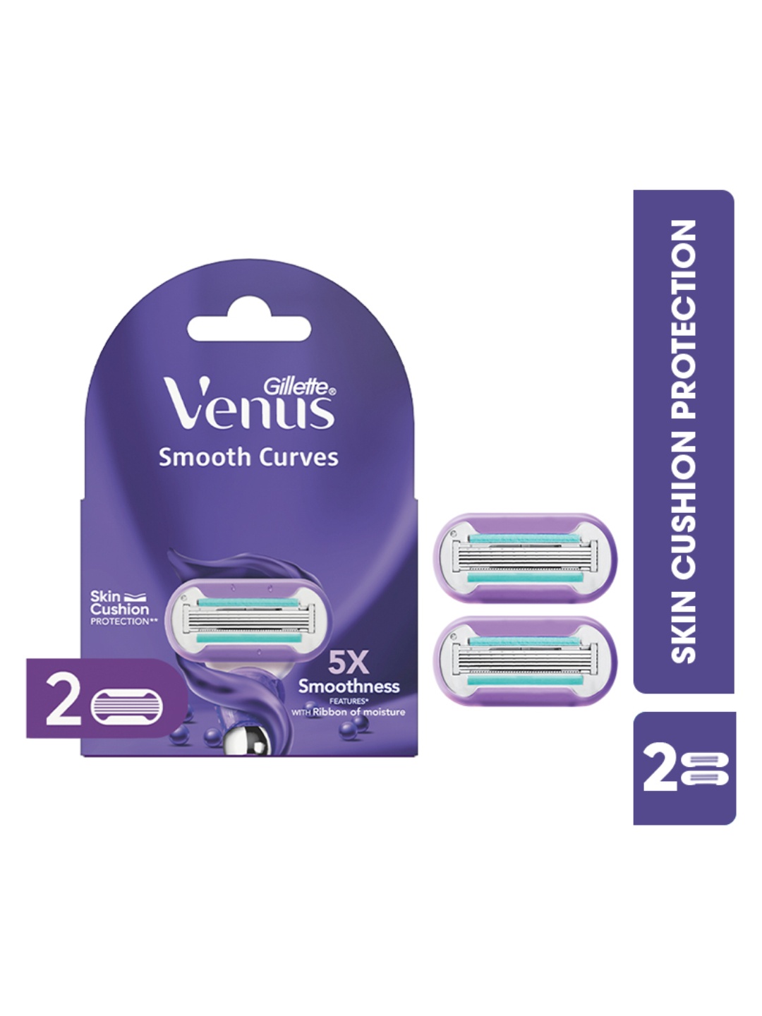 

Gillette Venus Women 2 Pcs Swirl Hair Removal Cartridges - Purple