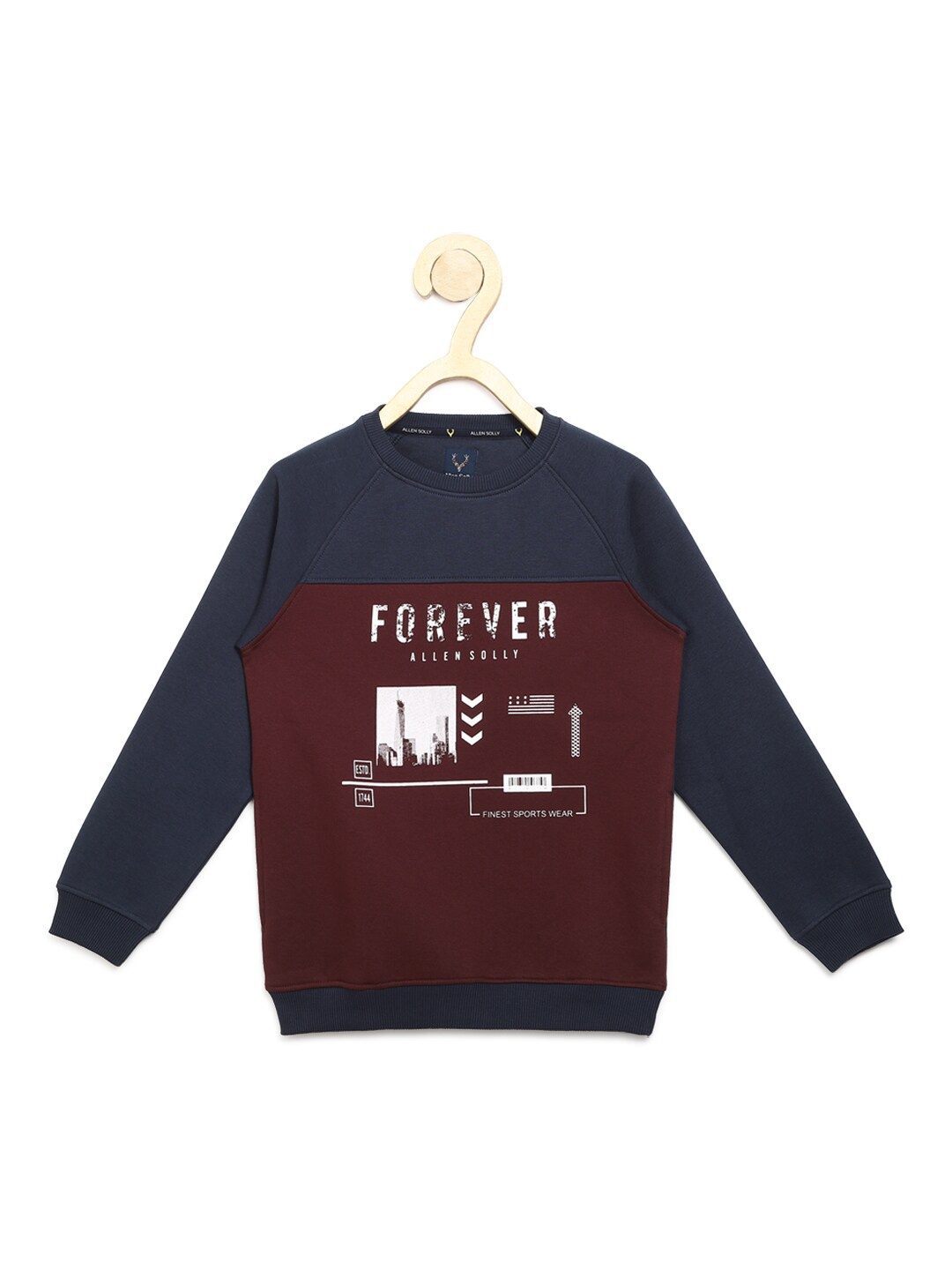 

Allen Solly Junior Boys Typography Printed Sweatshirt, Navy blue