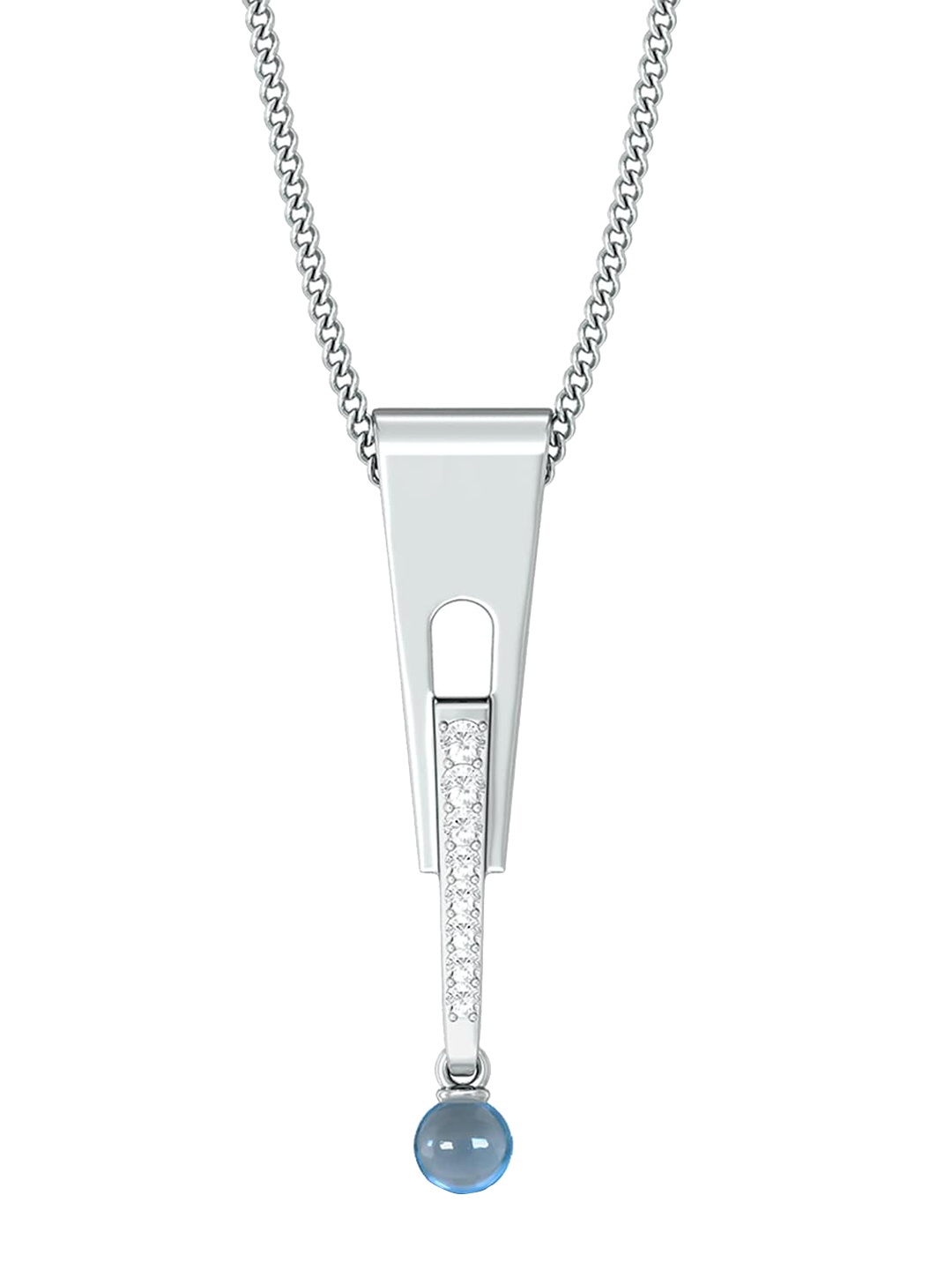 

MELORRA 18KT Gold Arctic Diamond Pendant-1.57gm, White