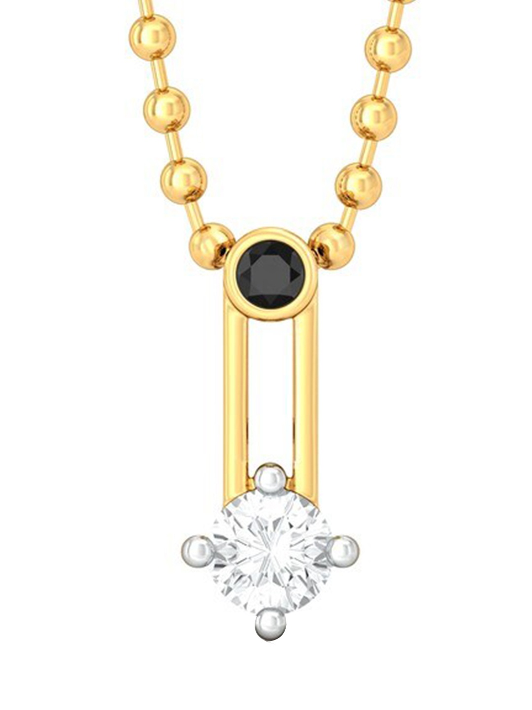 

MELORRA Night & Day 18KT Gold Diamond Pendant-1.14gm