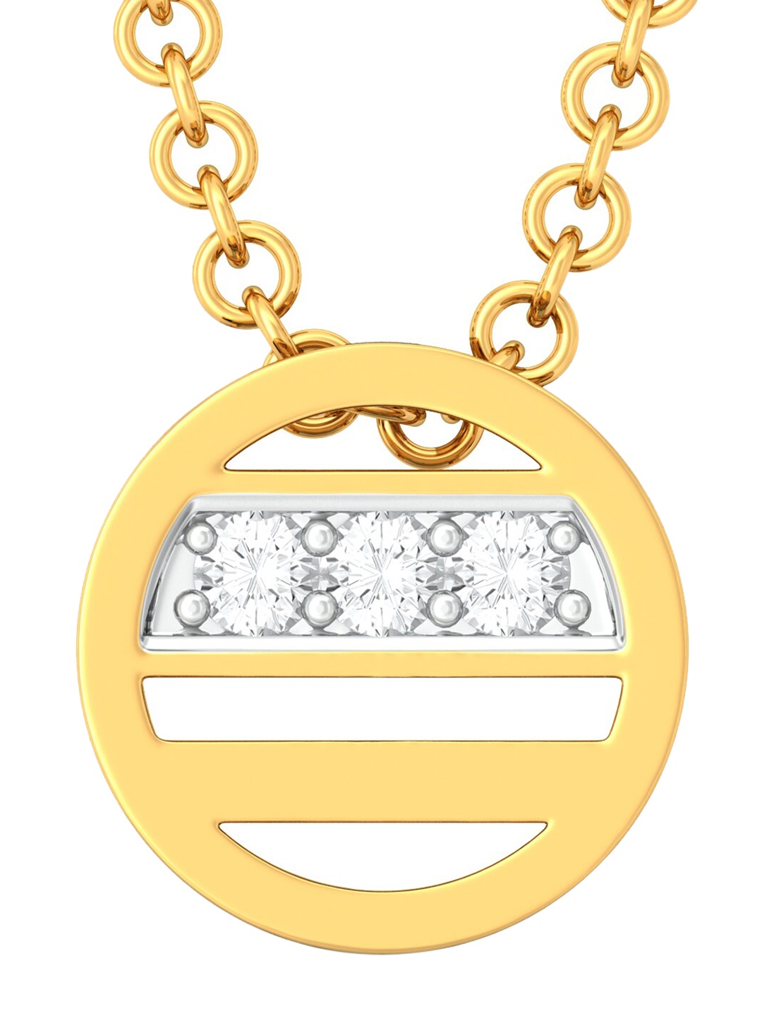 

MELORRA Summer Sun Rhodium - Plated 18KT Gold Diamond Pendant - 0.98 gm