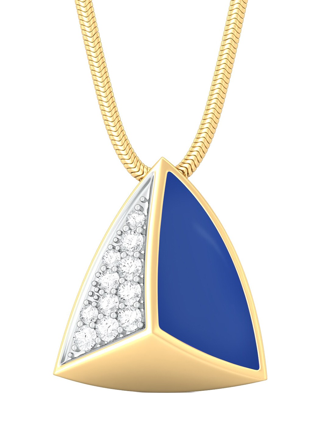

Melorra Electrik! Rhodium-Plated 18KT Gold Diamond Pendant-3.01gm