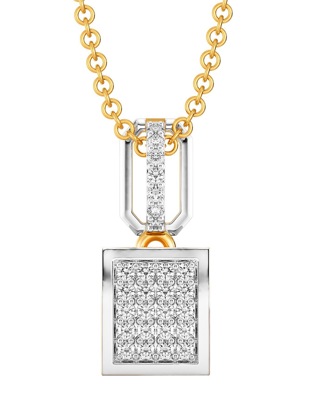 

MELORRA Essential Essence Rhodium-Plated 18KT Gold Diamond-Studded Pendant - 1.66 gm