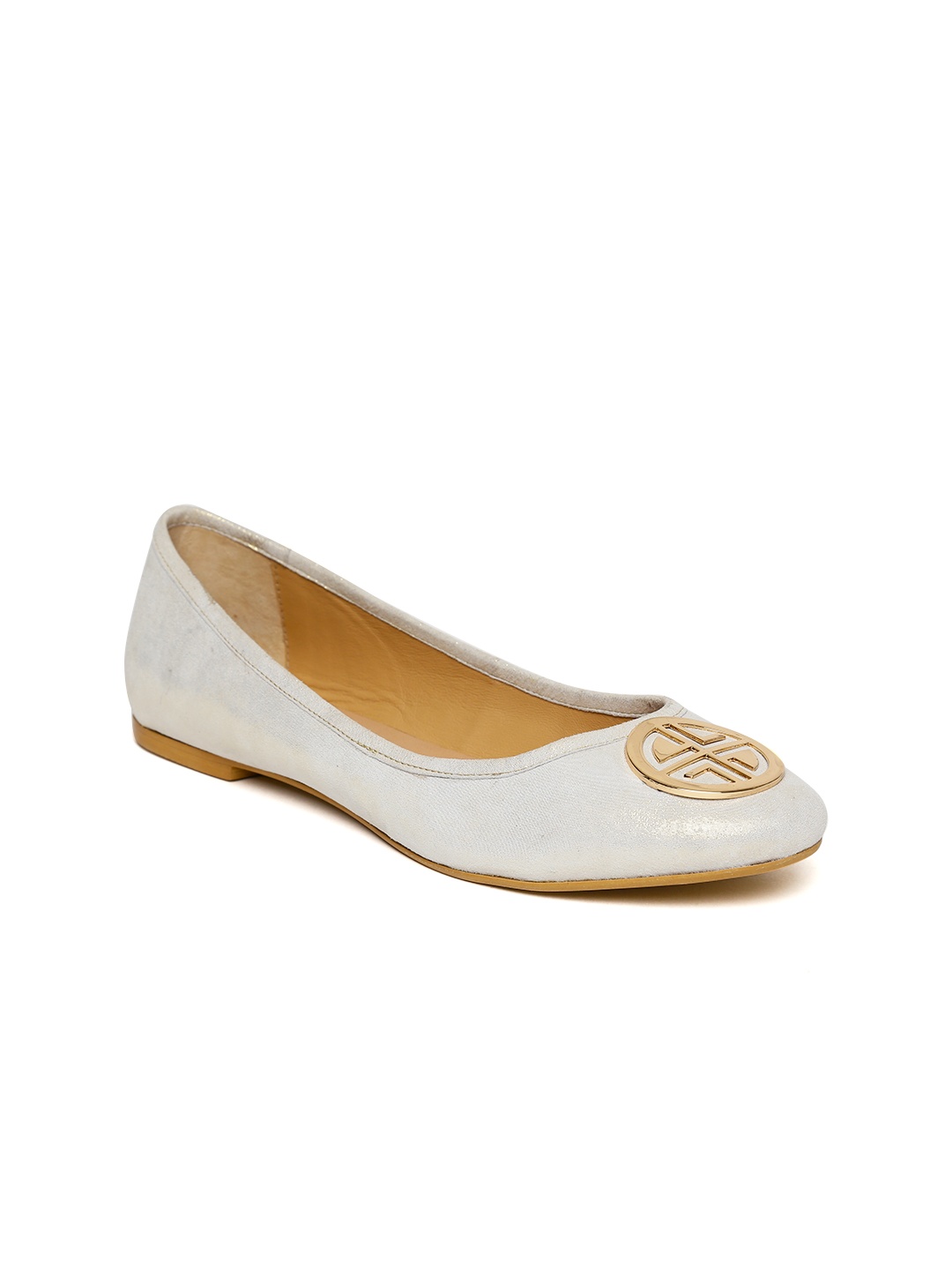 

Carlton London Women Silver-Toned Shimmer Ballerinas