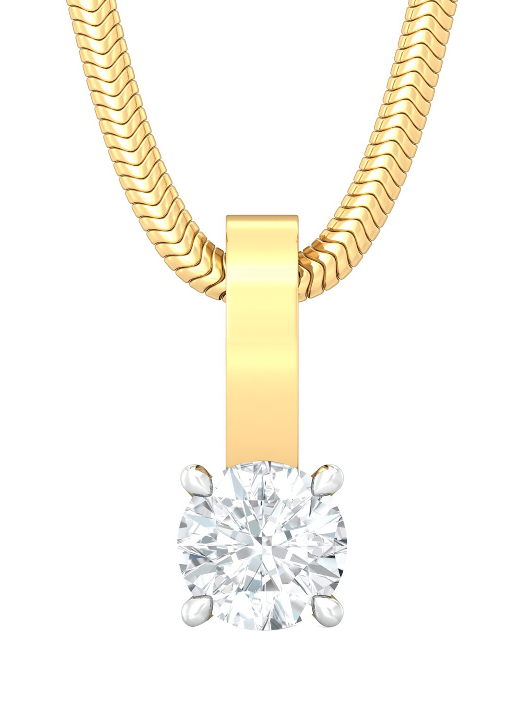 

MELORRA One Love 18KT Gold Diamond Pendant-0.76gm