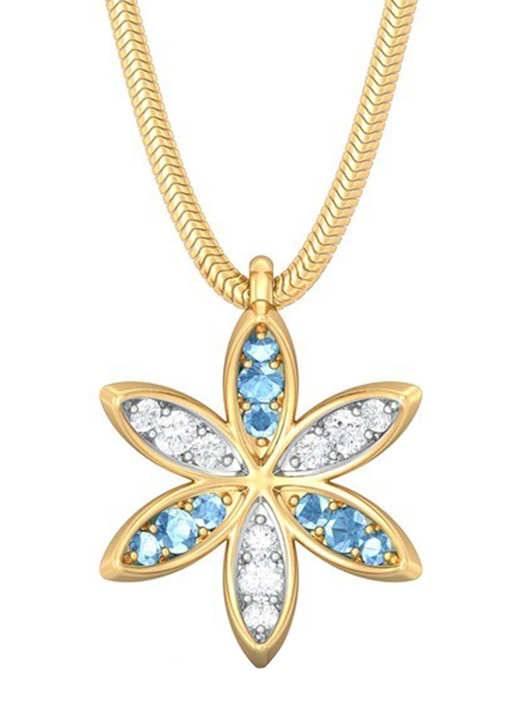 

MELORRA Flower Rush 18KT Gold Diamond Pendant - 0.99 gm