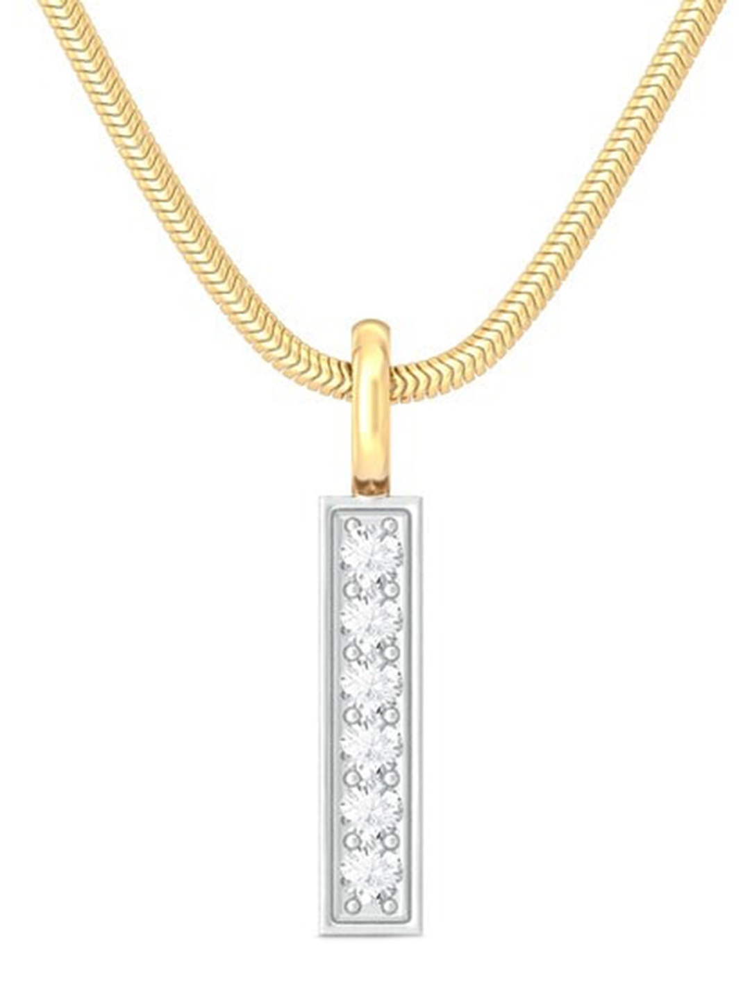 

Melorra Linear Equation 18KT Gold Diamond Pendant-0.71gm