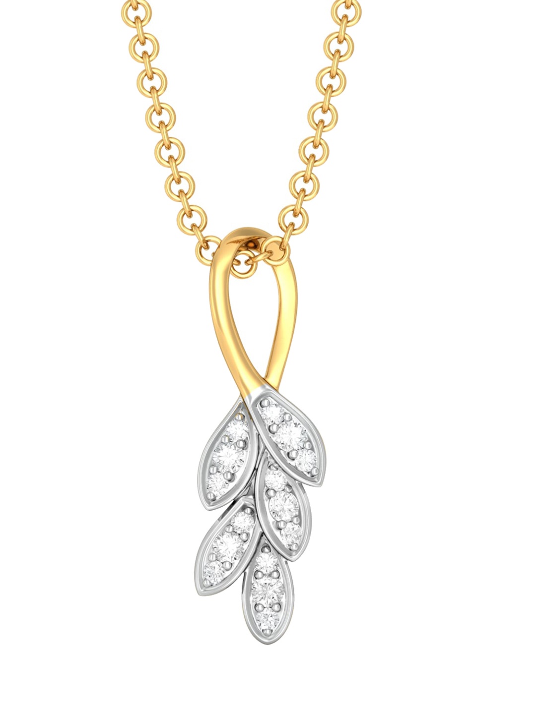 

MELORRA 18KT Flora Aura Gold Diamond Pendant-1.27 g